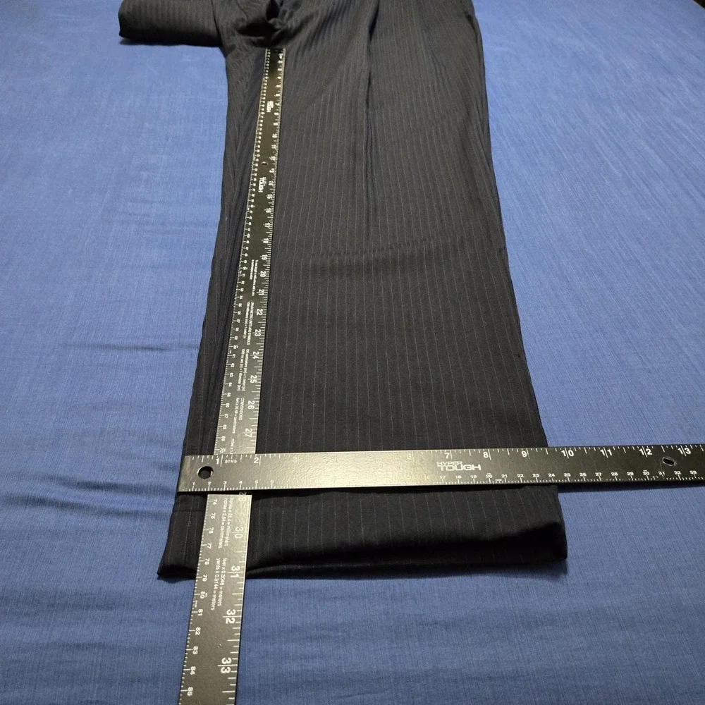 Stafford Dress Pants Mens 40x32‎ Gray Performance Wool Blend Pinstripe Stretch